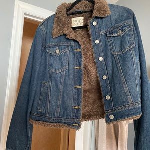 Fur jean jacket